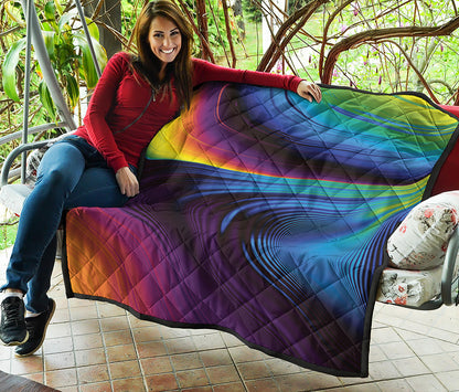 Colorful Psychedelic Print Quilt