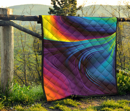 Colorful Psychedelic Print Quilt