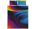 Colorful Psychedelic Print Quilt Bed Set