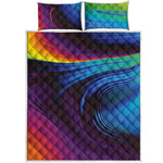 Colorful Psychedelic Print Quilt Bed Set