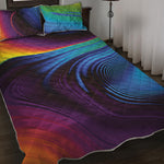 Colorful Psychedelic Print Quilt Bed Set