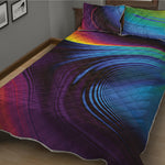 Colorful Psychedelic Print Quilt Bed Set