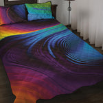 Colorful Psychedelic Print Quilt Bed Set