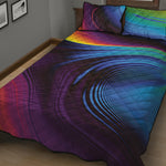 Colorful Psychedelic Print Quilt Bed Set