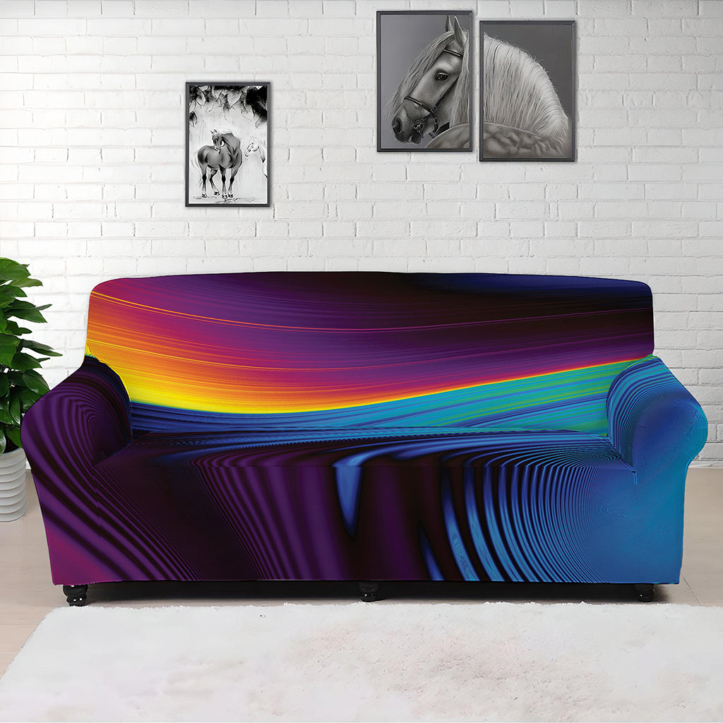 Colorful Psychedelic Print Sofa Cover