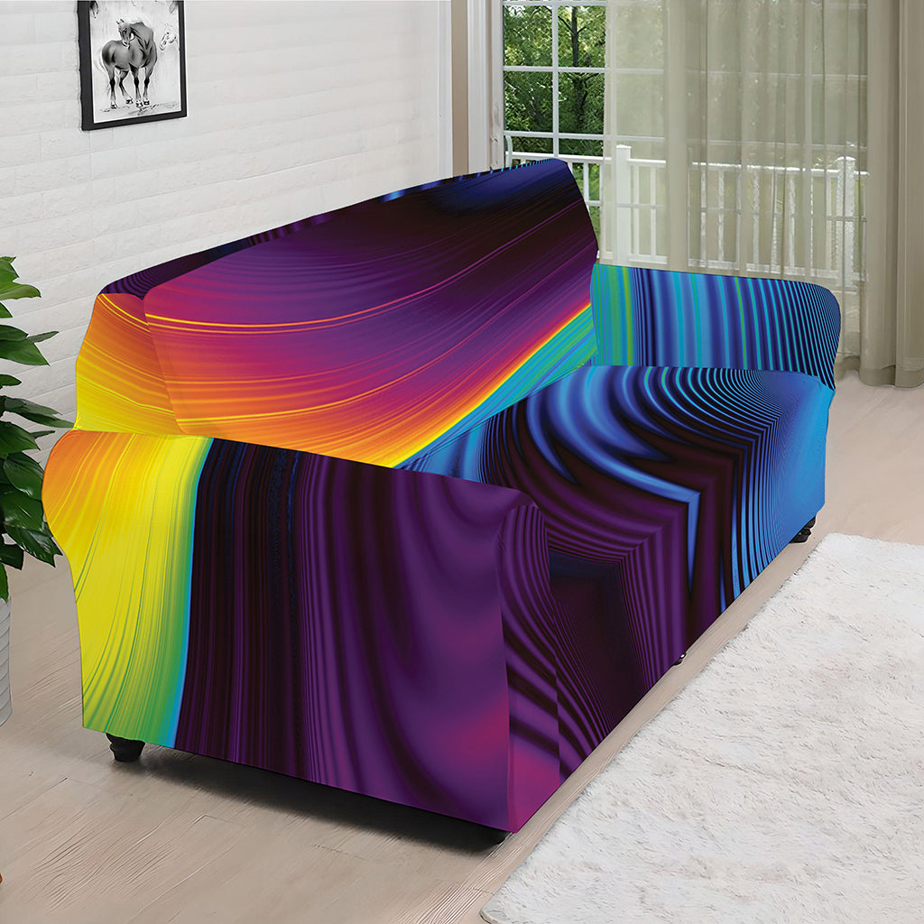 Colorful Psychedelic Print Sofa Cover