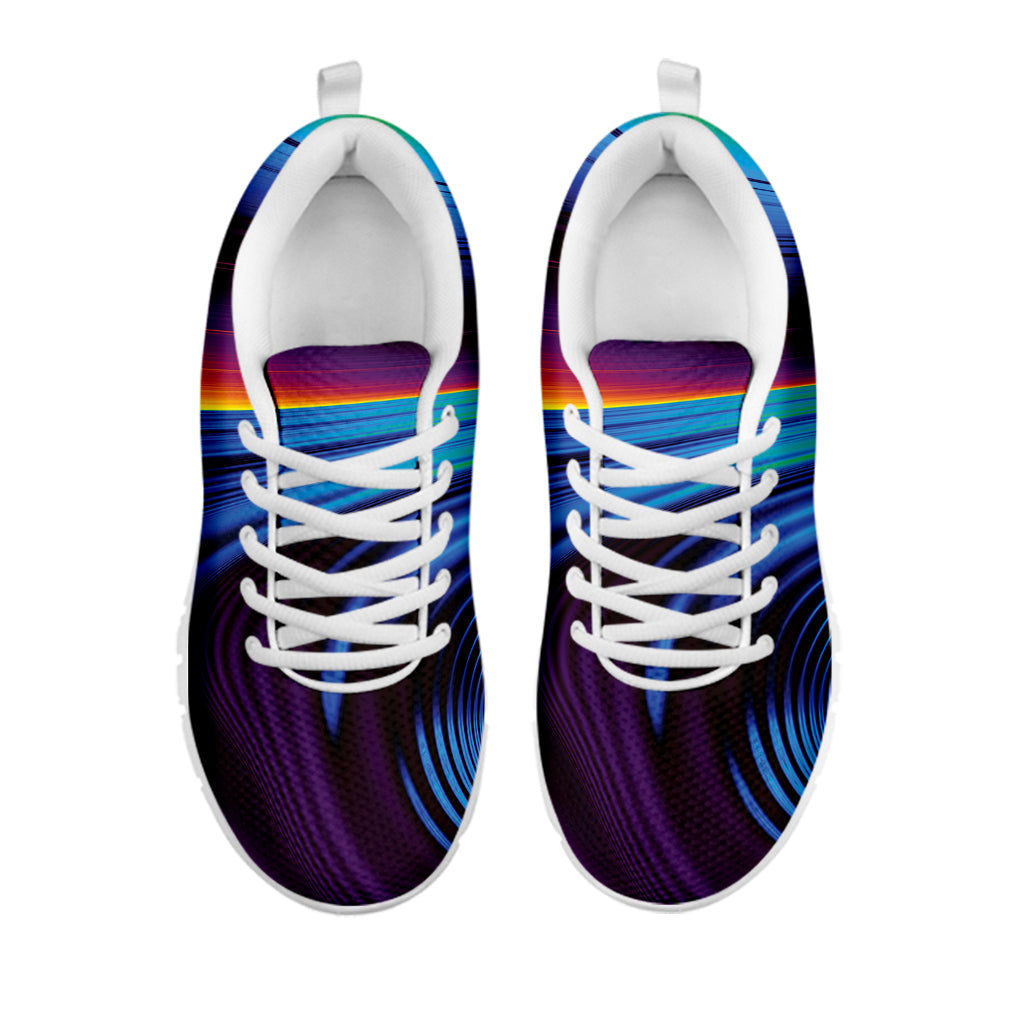 Colorful Psychedelic Print White Sneakers