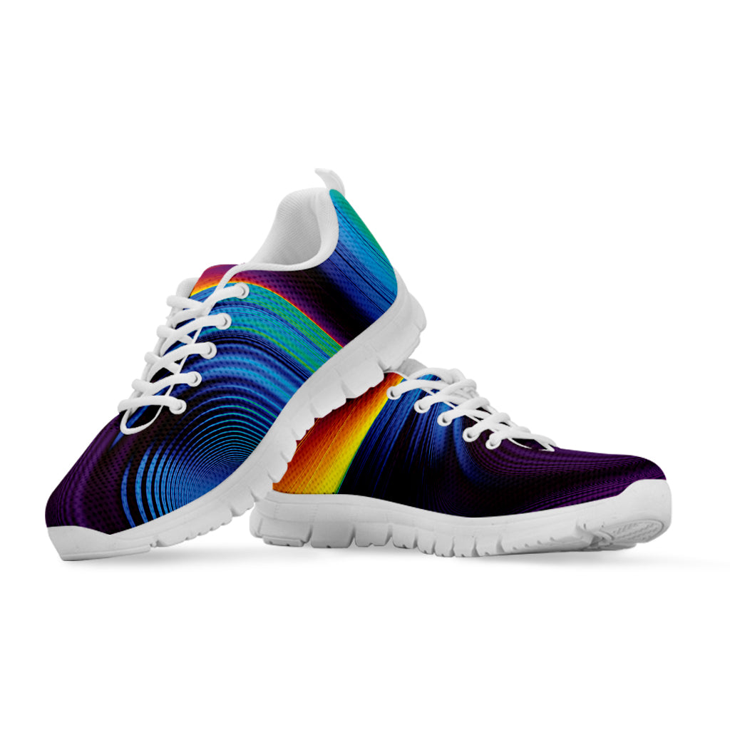 Colorful Psychedelic Print White Sneakers
