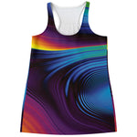 Colorful Psychedelic Print Women's Racerback Tank Top