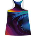 Colorful Psychedelic Print Women's Racerback Tank Top