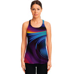 Colorful Psychedelic Print Women's Racerback Tank Top