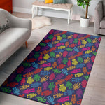 Colorful Robot Pattern Print Area Rug