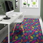 Colorful Robot Pattern Print Area Rug