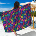 Colorful Robot Pattern Print Beach Sarong Wrap