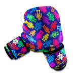 Colorful Robot Pattern Print Boxing Gloves