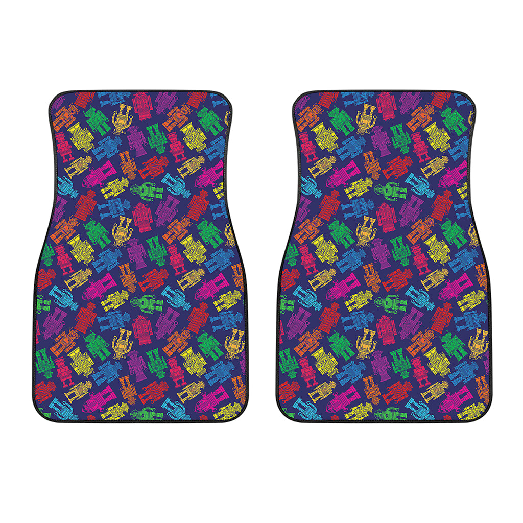 Colorful Robot Pattern Print Front Car Floor Mats