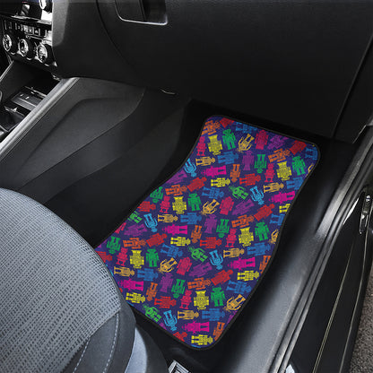 Colorful Robot Pattern Print Front Car Floor Mats