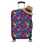 Colorful Robot Pattern Print Luggage Cover
