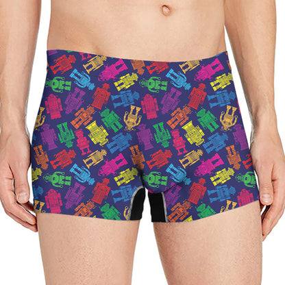 Colorful Robot Pattern Print Men's Boxer Briefs