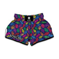 Colorful Robot Pattern Print Muay Thai Boxing Shorts