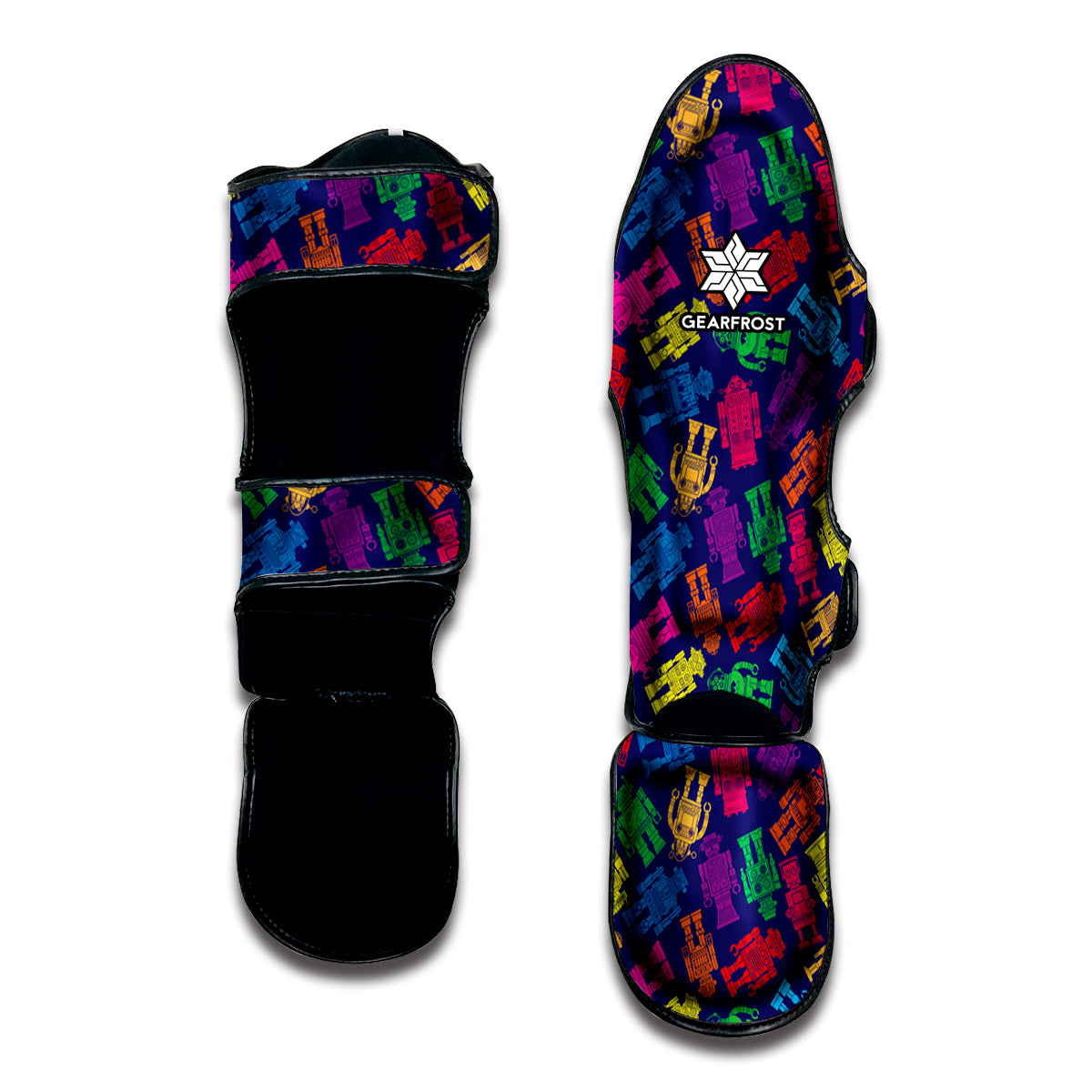 Colorful Robot Pattern Print Muay Thai Shin Guard