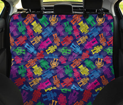 Colorful Robot Pattern Print Pet Car Back Seat Cover