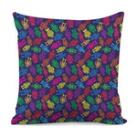 Colorful Robot Pattern Print Pillow Cover
