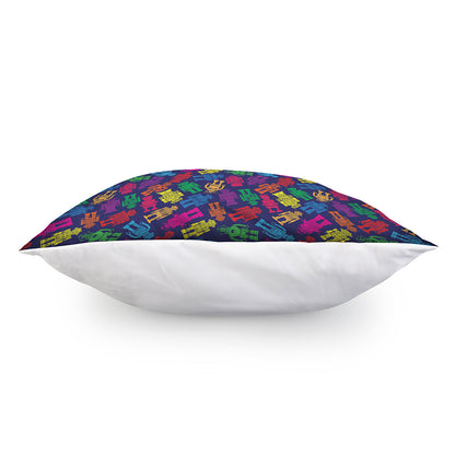 Colorful Robot Pattern Print Pillow Cover