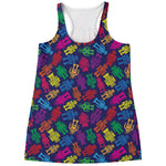 Colorful Robot Pattern Print Women's Racerback Tank Top