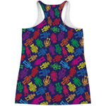 Colorful Robot Pattern Print Women's Racerback Tank Top