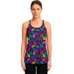 Colorful Robot Pattern Print Women's Racerback Tank Top