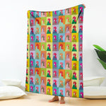 Colorful Rooster Pattern Print Blanket