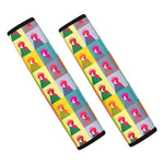 Colorful Rooster Pattern Print Car Seat Belt Covers