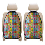 Colorful Rooster Pattern Print Car Seat Organizers