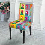 Colorful Rooster Pattern Print Dining Chair Slipcover
