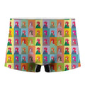 Colorful Rooster Pattern Print Men's Boxer Briefs