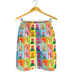 Colorful Rooster Pattern Print Men's Shorts