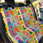 Colorful Rooster Pattern Print Pet Car Back Seat Cover