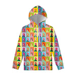 Colorful Rooster Pattern Print Pullover Hoodie