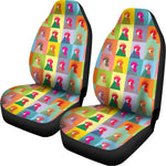 Colorful Rooster Pattern Print Universal Fit Car Seat Covers