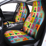Colorful Rooster Pattern Print Universal Fit Car Seat Covers