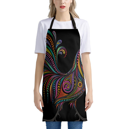 Colorful Rooster Print Apron