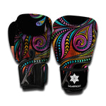 Colorful Rooster Print Boxing Gloves