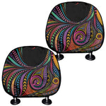 Colorful Rooster Print Car Headrest Covers