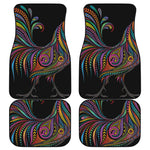 Colorful Rooster Print Front and Back Car Floor Mats