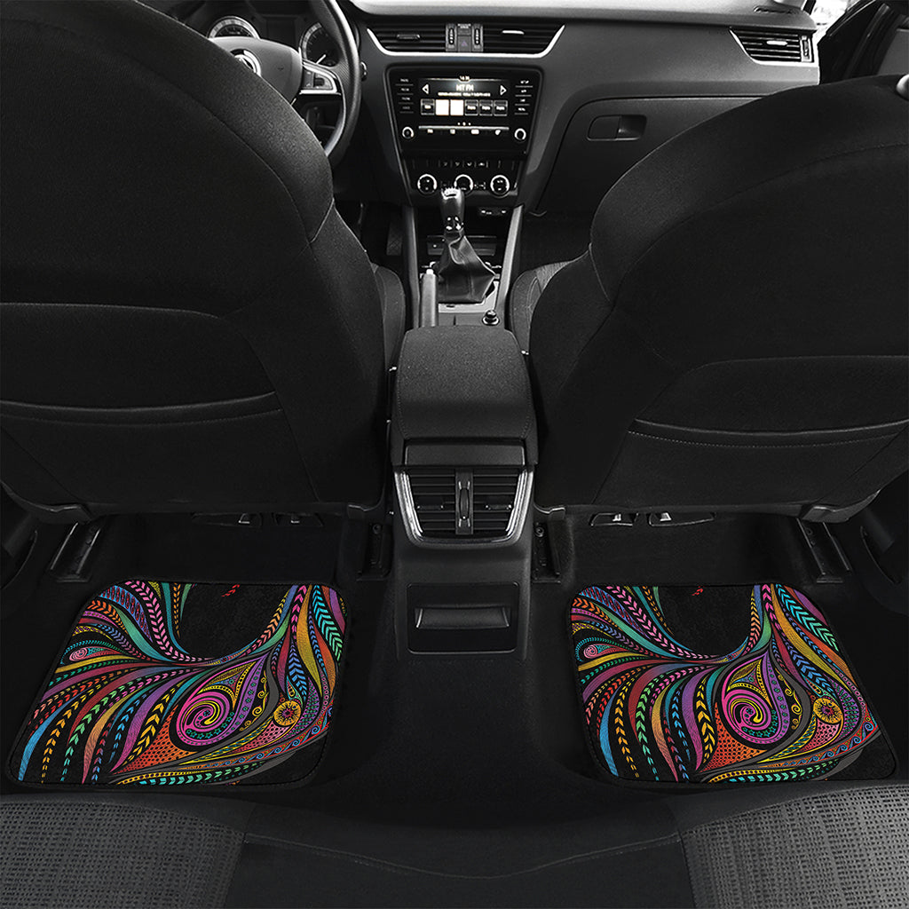 Colorful Rooster Print Front and Back Car Floor Mats
