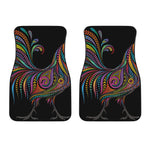 Colorful Rooster Print Front Car Floor Mats