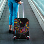 Colorful Rooster Print Luggage Cover