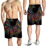 Colorful Rooster Print Men's Shorts