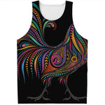 Colorful Rooster Print Men's Tank Top